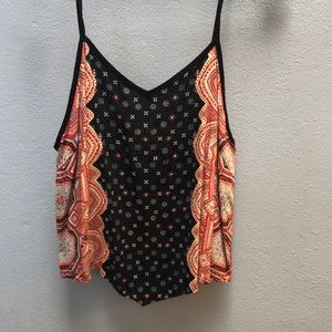 Xhilaration printed cropped tank top